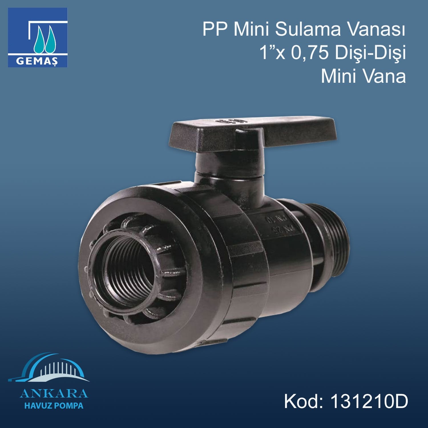 1''x0,75 Dişi - Dişi Mini Vana