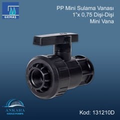1''x0,75 Dişi - Dişi Mini Vana