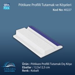 Pötikare Profilli Tutamak Dış Köşe 12,5x12,5 cm Kobalt