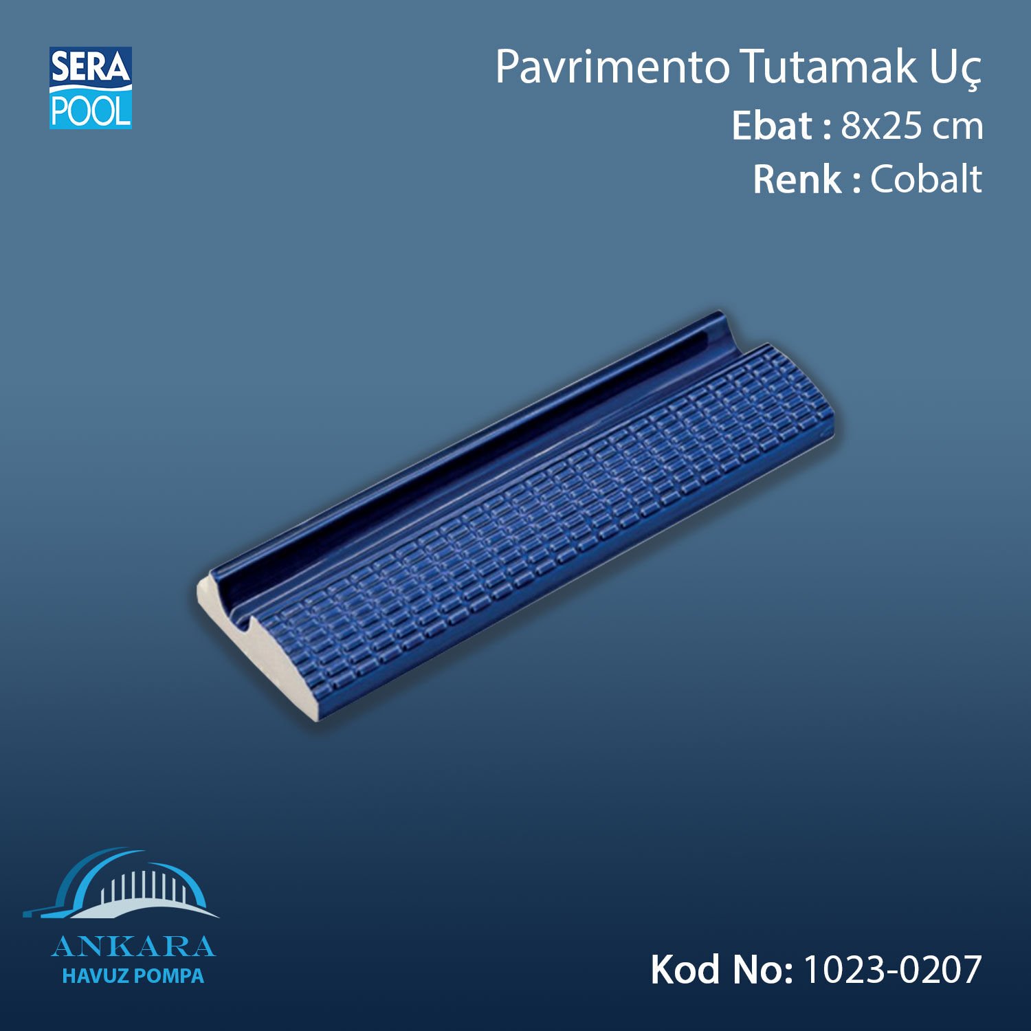 Serapool Pavrimento Kobalt Tutamak 8x25 cm
