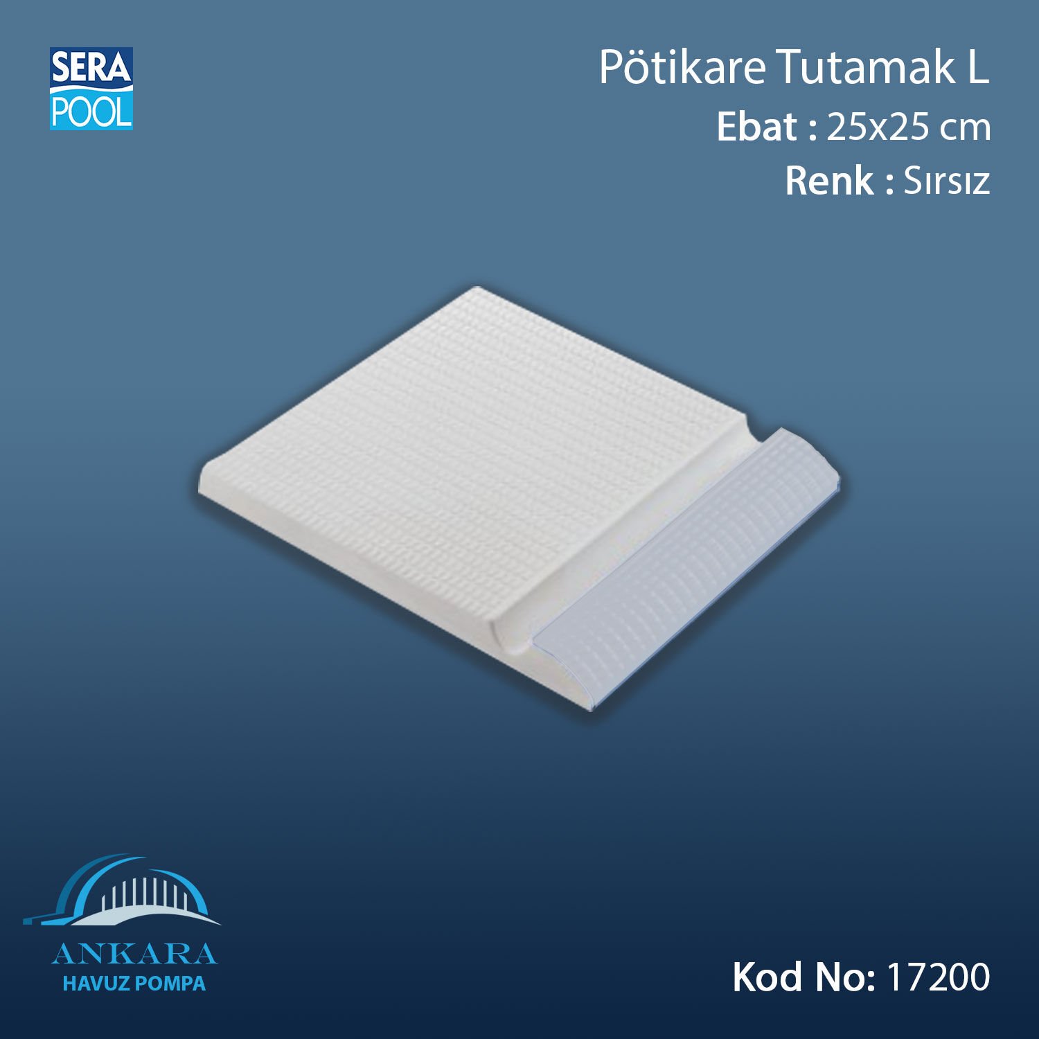 Serapool Sırsız Tutamak-L 25x25 cm (Pötikare)