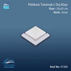 Pötikare Tutamak-L Dış Köşe 25x25 cm Sırsız