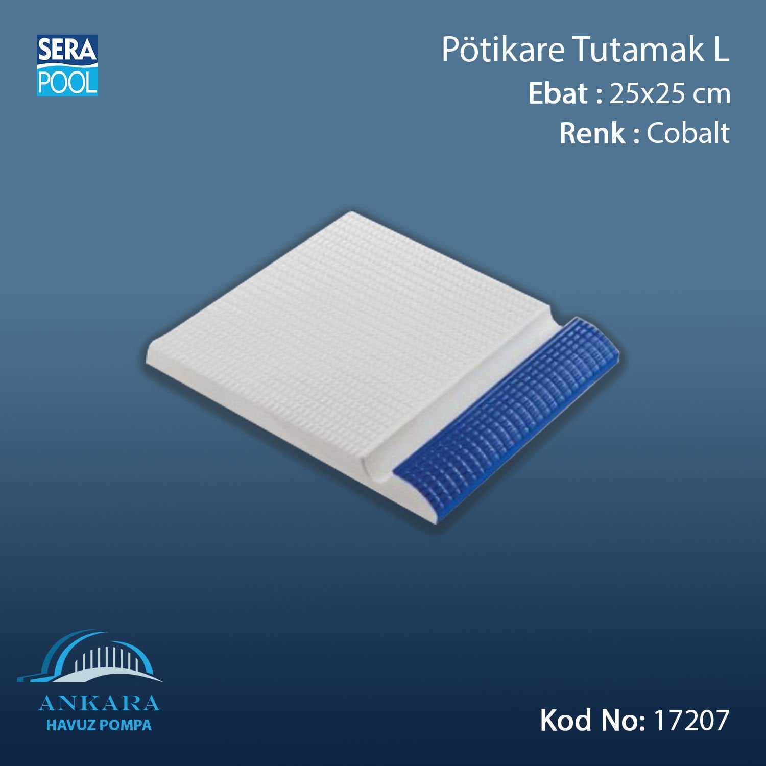 Serapool Kobalt Tutamak-L 25x25 cm (Pötikare)