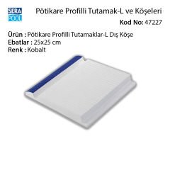 Pötikare Profilli Tutamak-L Dış Köşe 25x25 cm Kobalt