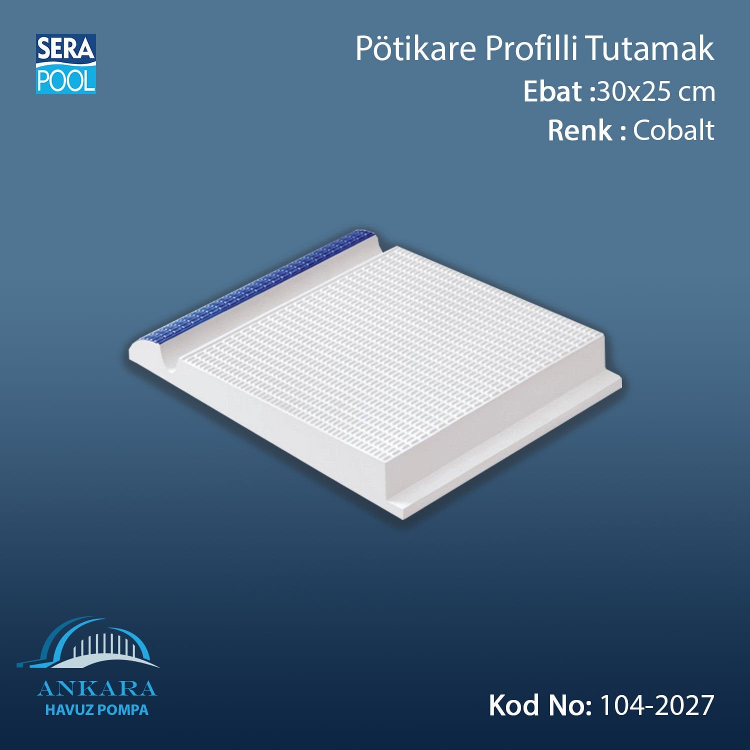 Serapool Kobalt Profilli Tutamak 30x25 cm (Pötikare)
