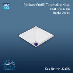 Pötikare Profilli Tutamak İç Köşe 30x30 cm Kobalt