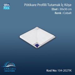 Serapool Kobalt Profilli Tutamak İç Köşe 30x30 cm (Pötikare)