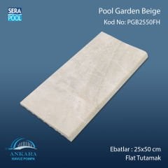 Pool Garden Beige 25x50 cm Flat Tutamak