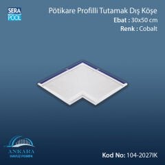 Pötikare Profilli Tutamak Dış Köşe 30x50 cm Kobalt