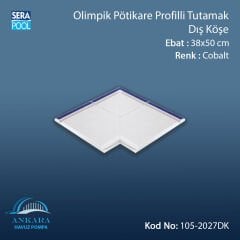 Serapool Olimpik Pötikare Profilli Tutamak Dış Köşe Kobalt 38x50 cm
