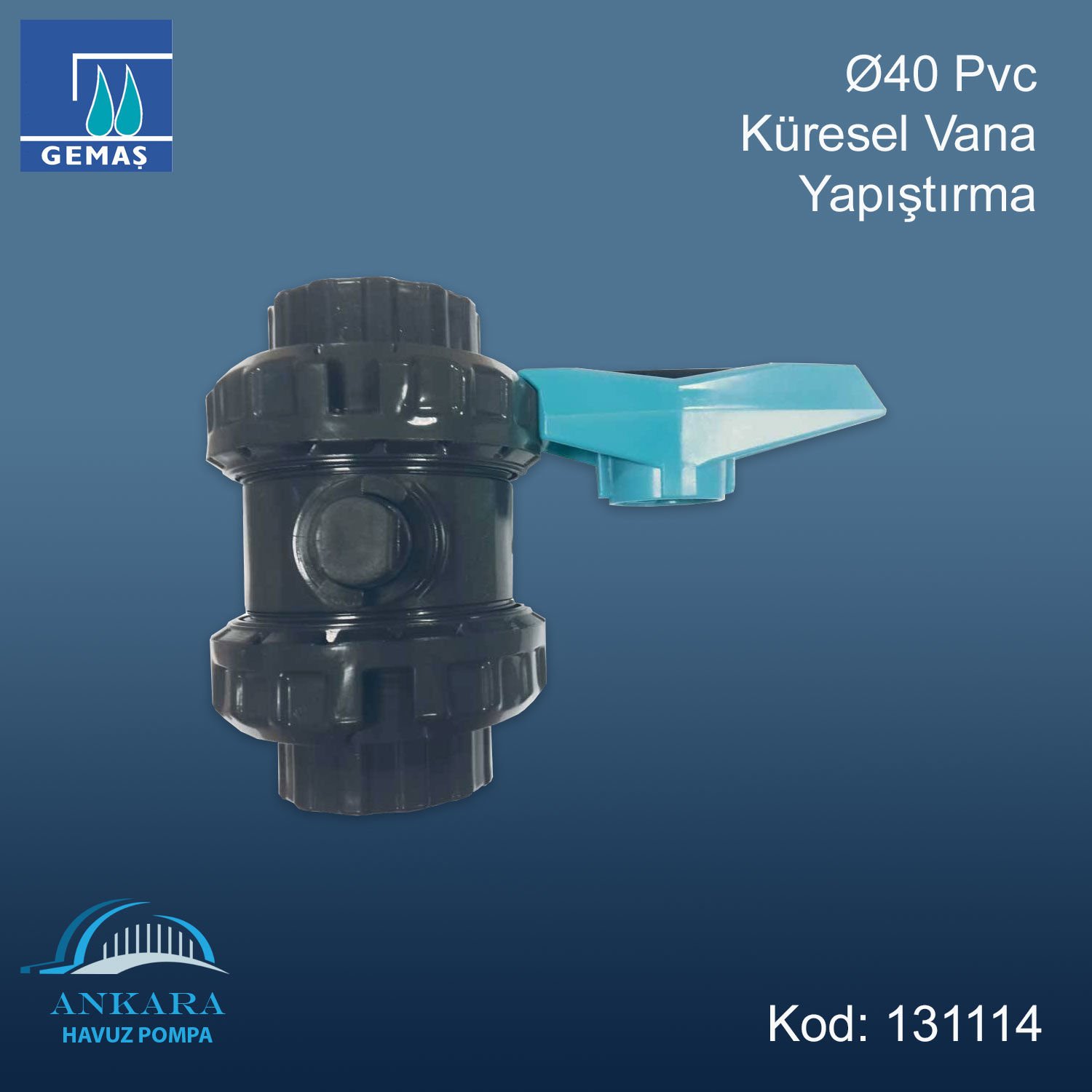 Ø40 mm Pvc Küresel Vana Yapıştırma