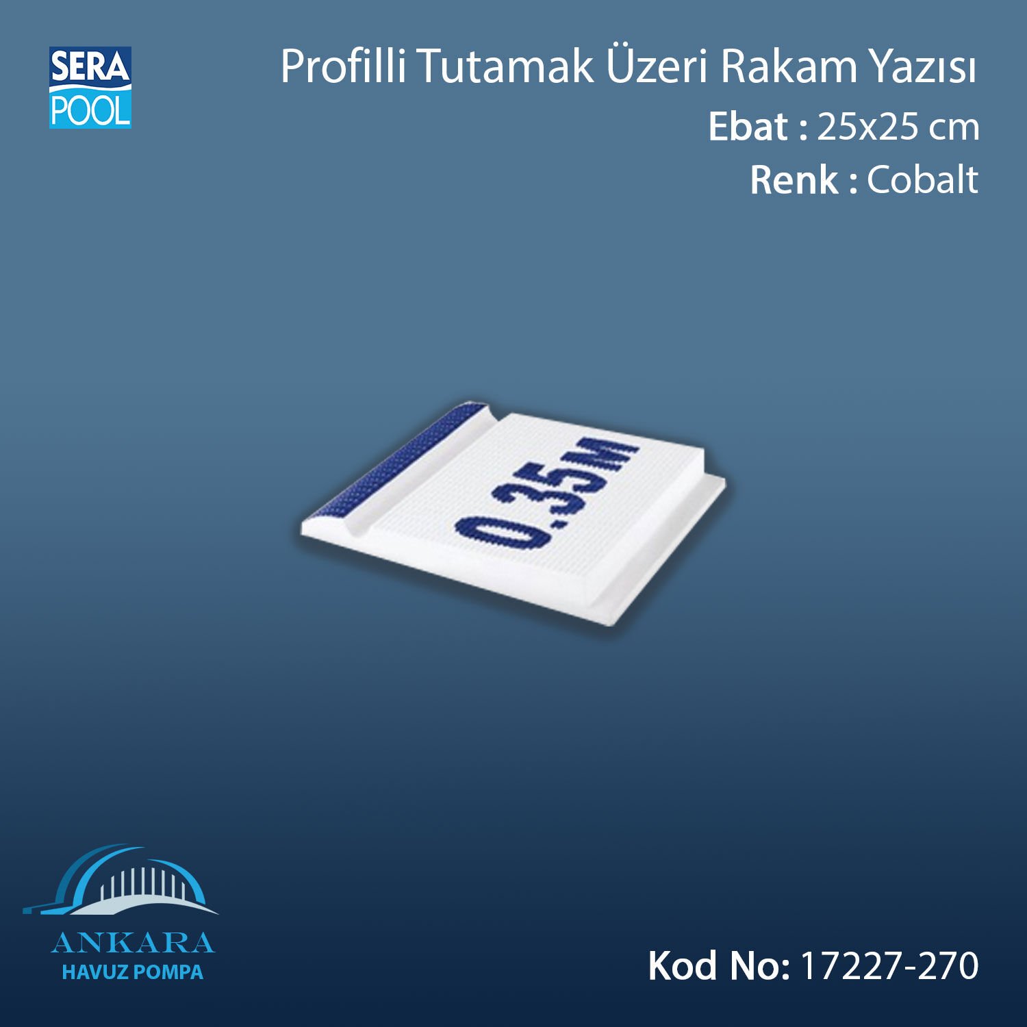 Pötikare Profilli Tutamak Üzeri Rakam Yazısı 25x25 cm Boş