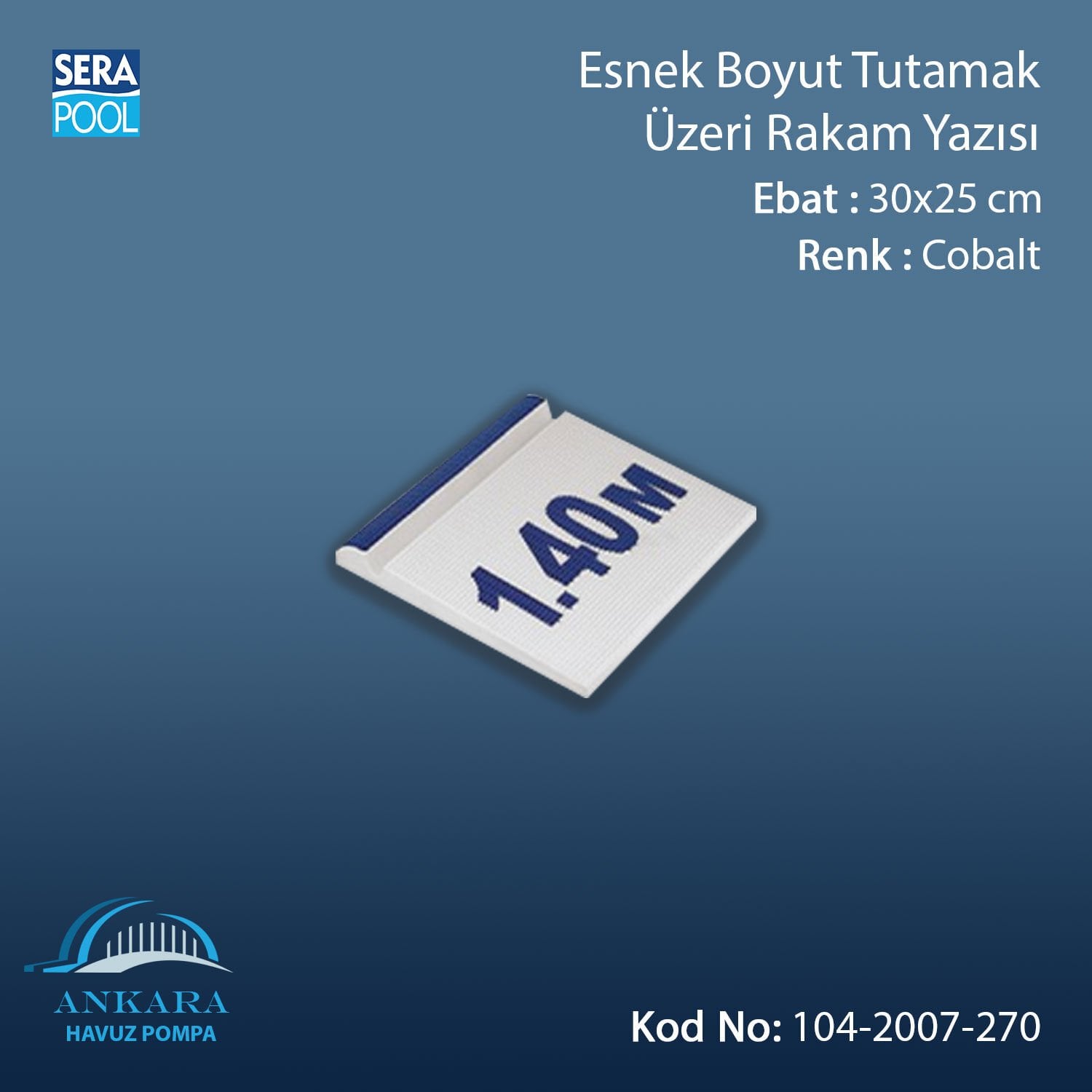 Esnek Boyut Pötikare Profilli Tutamak Üzeri Rakam Yazısı 30x25 cm Boş