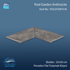 Pool Garden Anthracite 25x50 cm Porselen Flat Tutamak Köşeleri