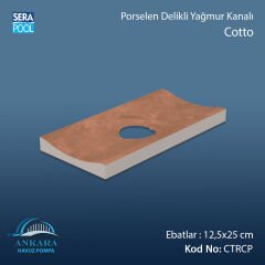 Serapool Cotto 12,5x25 cm Delikli Yağmur Kanalı