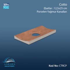 Serapool Cotto 12,5x25 cm Delikli Yağmur Kanalı