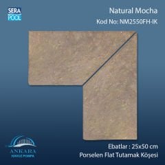 Natural Mocha 25x50 cm Porselen Flat Tutamak Köşeleri