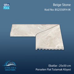 Beige Stone 25x50 cm Porselen Flat Tutamak Köşeleri
