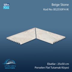 Beige Stone 25x50 cm Porselen Flat Tutamak Köşeleri