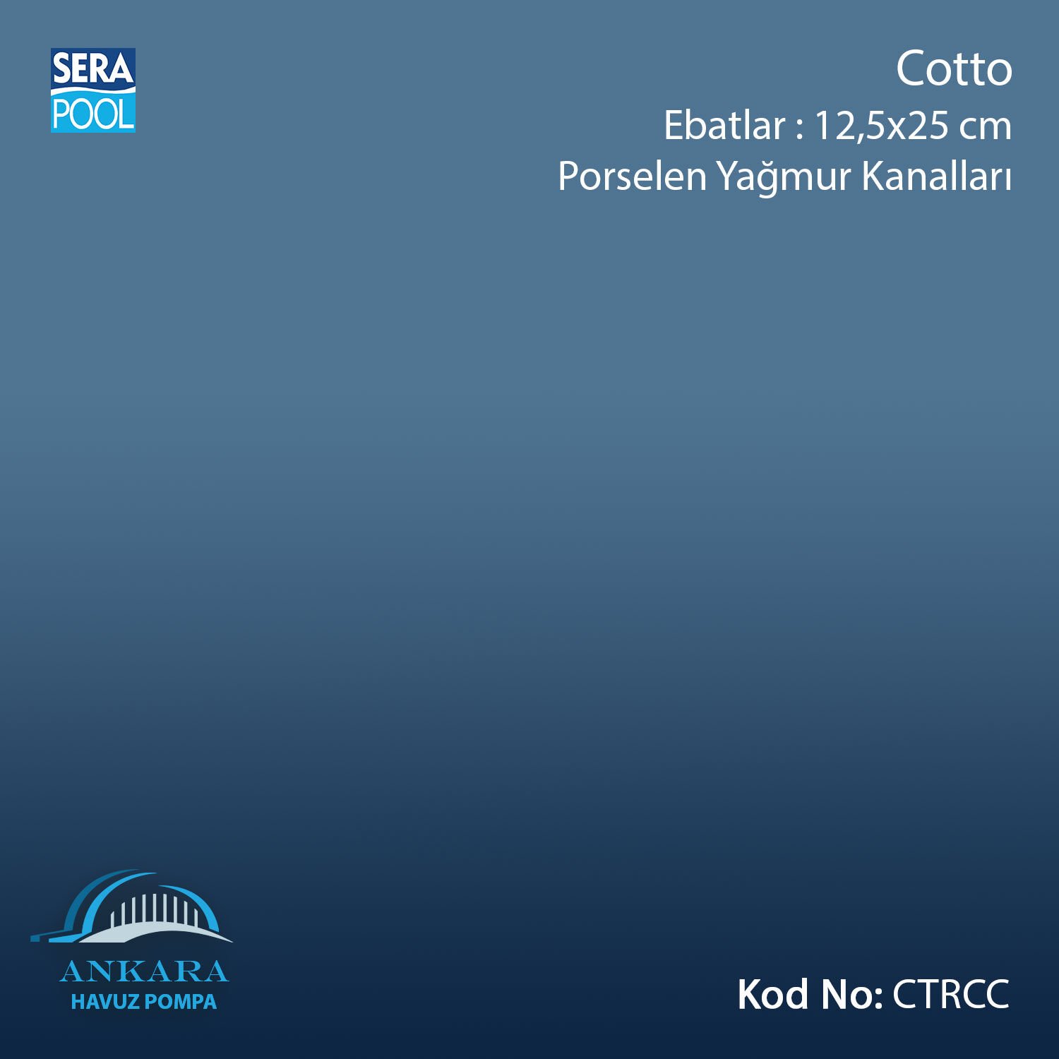 Serapool Cotto 12,5x12,5 cm Yağmur Kanalı