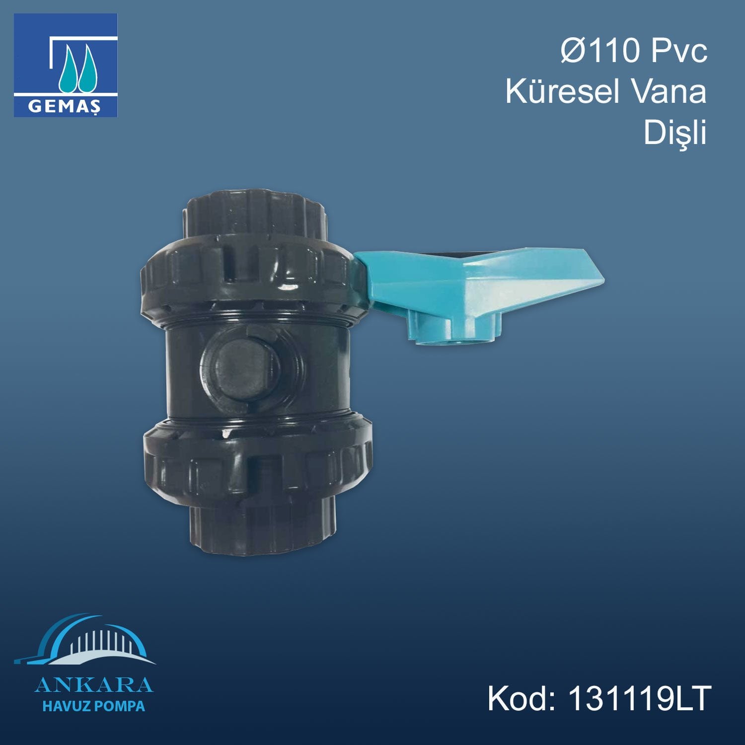 Ø110 mm Pvc Küresel Vana Dişli