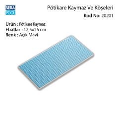Serapool Açık Mavi Pötikare Kaymaz 12,5x25 cm - m² 'si