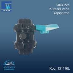 Ø63 mm Pvc Küresel Vana Yapıştırma
