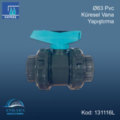Ø63 mm Pvc Küresel Vana Yapıştırma