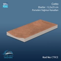 Serapool Cotto 12,5x25 cm Tamamlayıcı Yağmur Kanalı