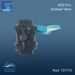Ø32 mm Pvc Küresel Vana