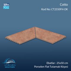 Cotto 25x50 cm 90° Dış Köşe Porselen Flat Tutamak Köşeleri