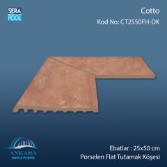 Cotto 25x50 cm 90° Dış Köşe Porselen Flat Tutamak Köşeleri