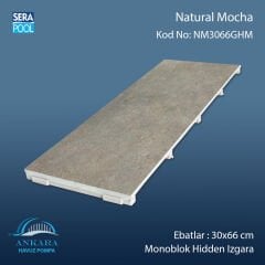 Natural Mocha 30x66 cm Monoblok Hidden Izgara