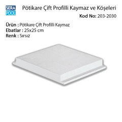 Pötikare Çift Profilli Kaymaz 25x25 cm Sırsız