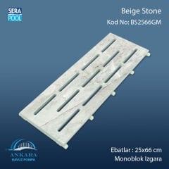 Beige Stone 25x66 cm Monoblok Izgara