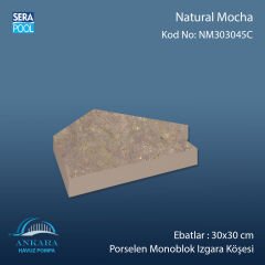 Natural Mocha 30x30 cm 45° Monoblok Izgara Köşesi