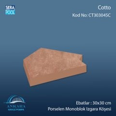 Cotto 30x30 cm 45° Monoblok Izgara Köşesi