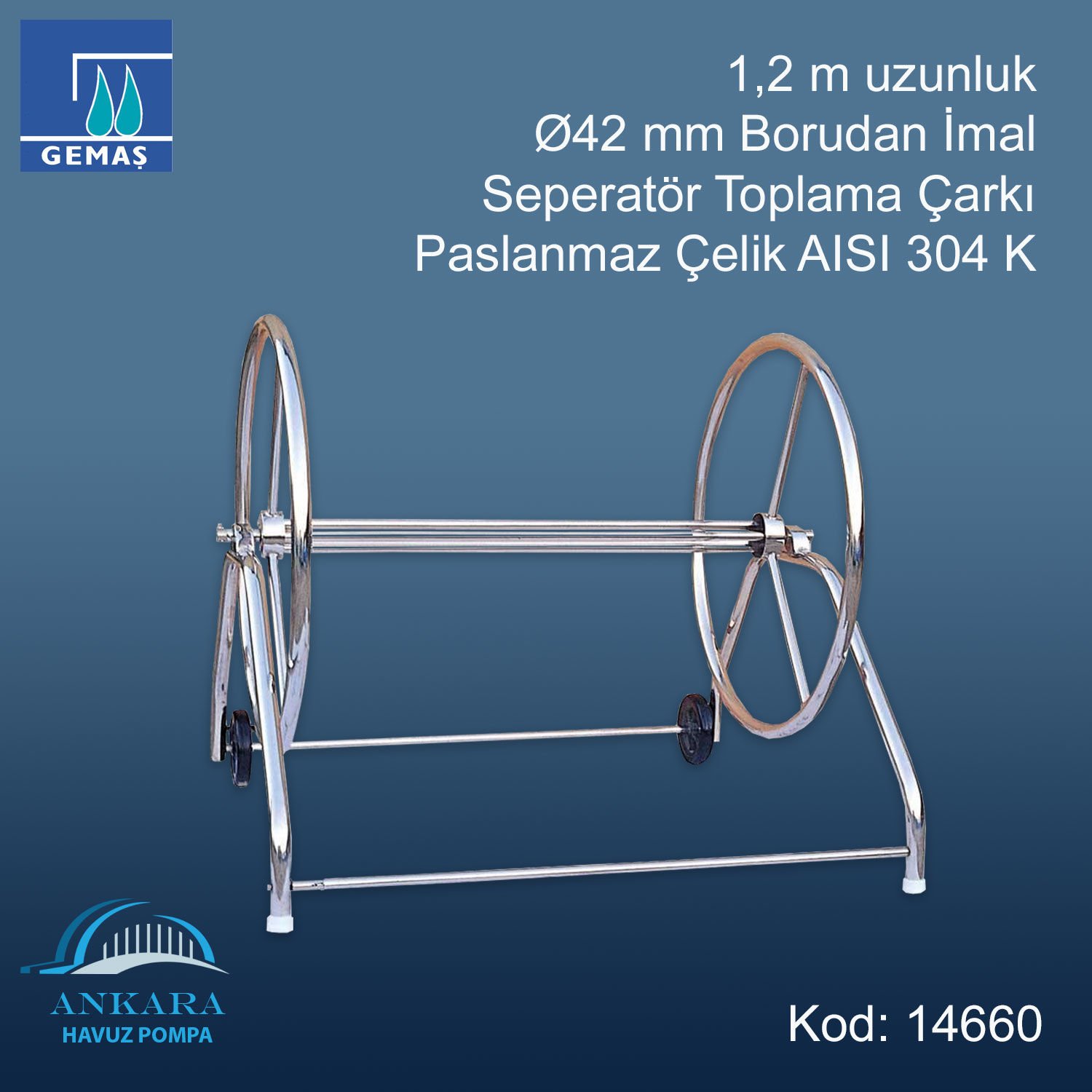 Seperatör Toplama Çarkı - 1,2 m - 304 K Paslanmaz Çelik