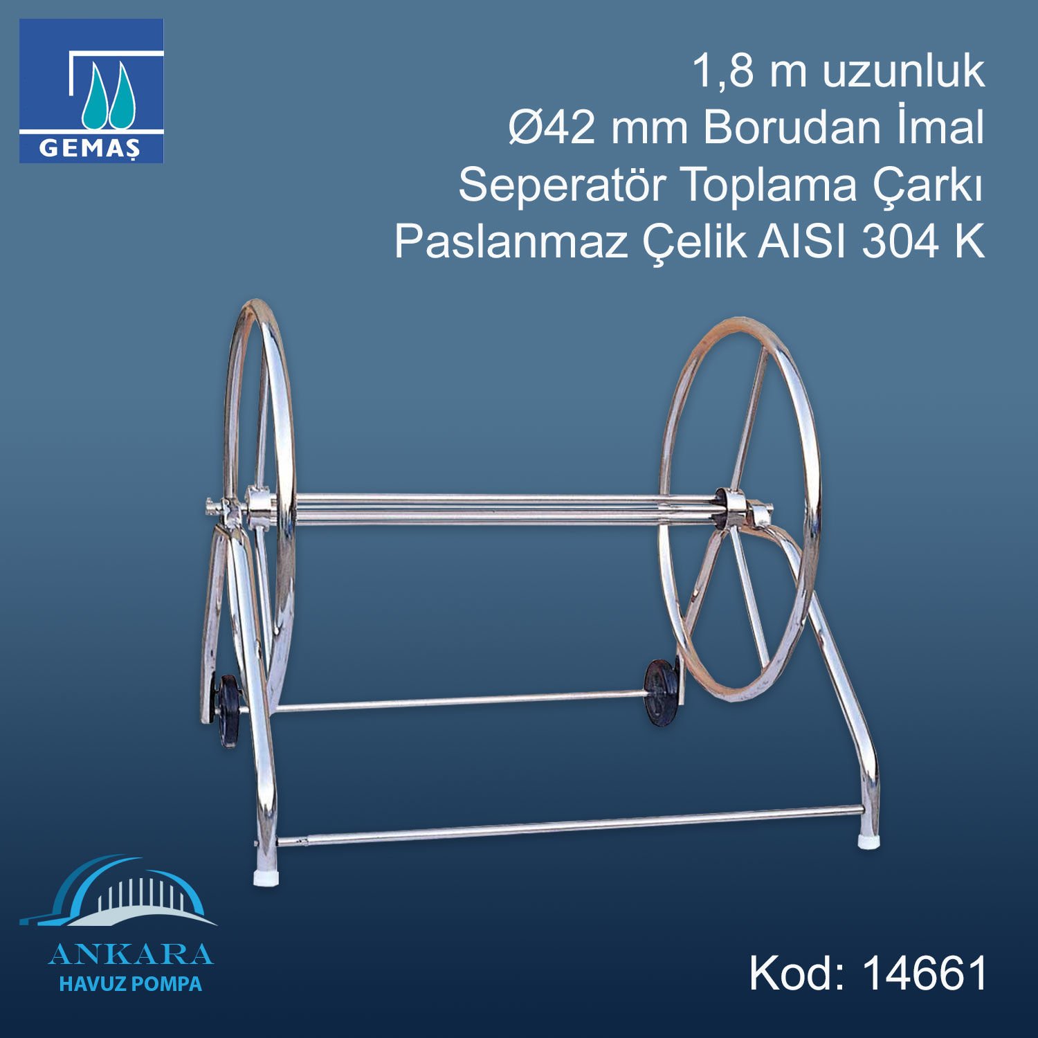Seperatör Toplama Çarkı - 1,8 m - 304 K Paslanmaz Çelik