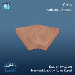 Cotto 25x25 cm 45° Monoblok Izgara Köşesi