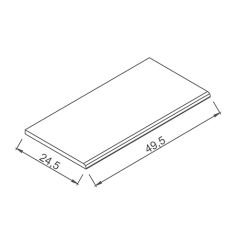 Pahlı Pötikare Kaymaz Tam Sırlı 12,5x25 cm Açık Mavi+Kobalt