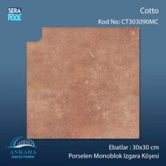 Cotto 30x30 cm 90° Monoblok Izgara Köşesi