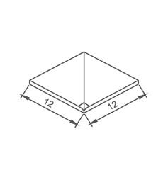 Pahlı Pötikare Kaymaz Tam Sırlı İç Köşe 12,5x12,5 cm Kobalt