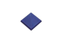 Pahlı Pötikare Kaymaz Tam Sırlı İç Köşe 12,5x12,5 cm Kobalt