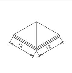 Pahlı Pötikare Kaymaz Tam Sırlı İç Köşe 12,5x12,5 cm Kobalt