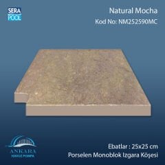 Natural Mocha 25x25 cm 90° Monoblok Izgara Köşesi