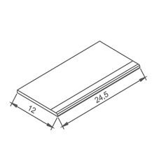 Serapool Pahlı Pötikare Kaymaz Yarı Sırlı Dış Köşe 12,5x12,5 cm Açık Mavi+Sırsız