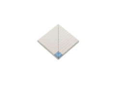 Serapool Pahlı Pötikare Kaymaz Yarı Sırlı Dış Köşe 12,5x12,5 cm Açık Mavi+Sırsız