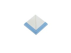 Serapool Pahlı Pötikare Kaymaz Yarı Sırlı Dış Köşe 12,5x12,5 cm Açık Mavi+Sırsız