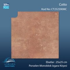 Cotto 25x25 cm 90° Monoblok Izgara Köşesi
